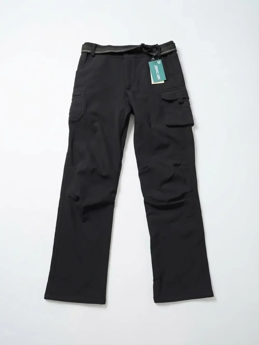 JOMLUN Cargo Pants Kids Size L Black Softshell Hiking Outdoor Travel Tactical